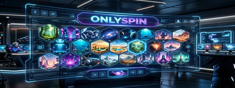 OnlySpin oyun seçim ekranı geniş görsel